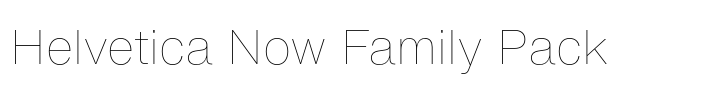 Helvetica Now Family Pack